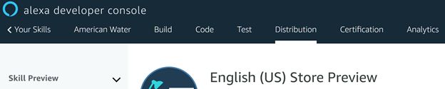 Alexa developer console